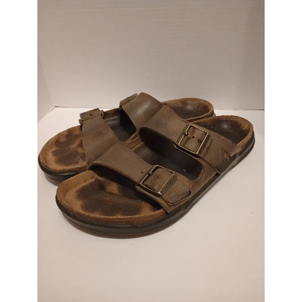 Birkenstock ARIZONA CROSSTOWN Men’s (42.5/9.5) Sandals Khaki Green Oiled Leather